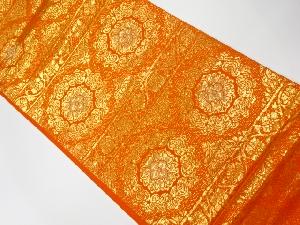 リサイクル　横段に華紋模様織出し袋帯